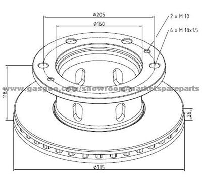 Iveco Brake Discs 1904532 For Disc Brakes Bus And Truck