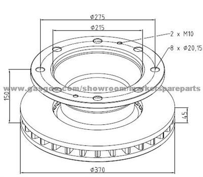 Iveco Brake Discs 1907568 For Disc Brakes Bus And Truck