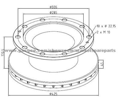 Iveco Brake Discs 1907764 For Disc Brakes Bus And Truck