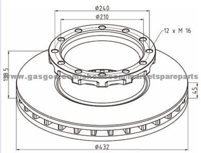 Iveco Brake Discs 2996327 For Disc Brakes Bus And Truck