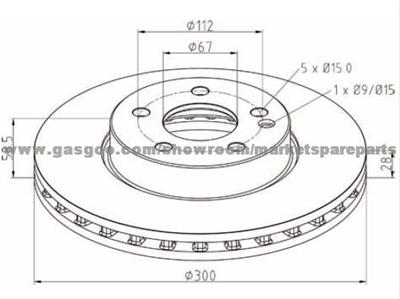 Mercedes Benz Brake Discs 6394210012 For Disc Brakes Bus And Truck