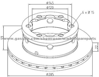 Mercedes Benz Brake Discs 9044230312 For Disc Brakes Bus And Truck