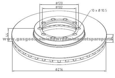 Rvi Brake Discs 5010216433 For Disc Brakes Bus And Truck