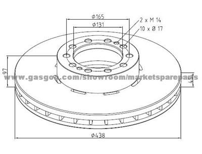 Rvi Brake Discs 5010216437 For Disc Brakes Bus And Truck