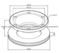 RVI Brake Disc 5010 260102 For Disc Brakes Bus And Truck