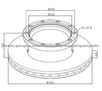 Meritor Or Ror Brake Disc 68323825 For Disc Brakes Bus And Truck