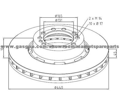 RVI Brake Disc 5010216548 For Disc Brakes Bus And Truck