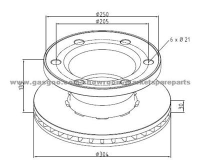 RVI Brake Disc 5010216548 For Disc Brakes Bus And Truck