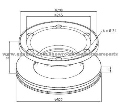 RVI Brake Disc 5010 260102 For Disc Brakes Bus And Truck