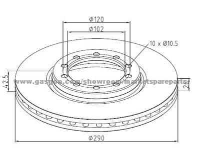 RVI Brake Disc 5010260603 For Disc Brakes Bus And Truck