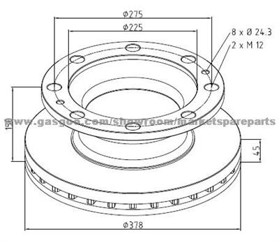 Meritor Or Ror Brake Disc 21224263 For Disc Brakes Bus And Truck