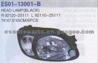 Head Lamp (black) 92120-25111 92110-25111