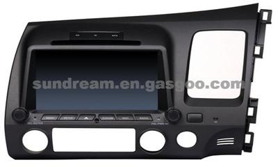 2 Din 8 Inch Car Multimedia With GPS/BT/IPOD/TV Tuner For CIVIC Right-Driving