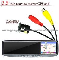 3.5inch Rearview Mirror With Gps,Bluetooth, Car Camera