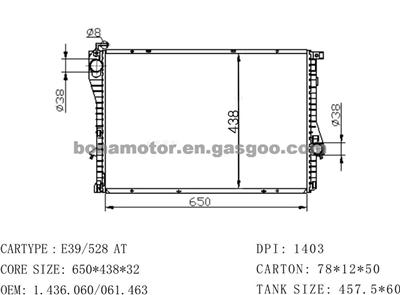 Radiator BMW 1436060 1061463