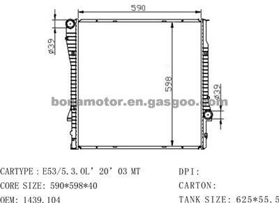 Radiator BMW 1439104