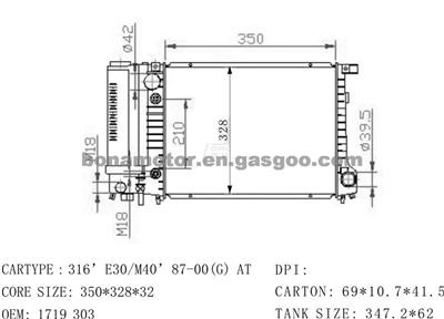 Radiator BMW 1719303