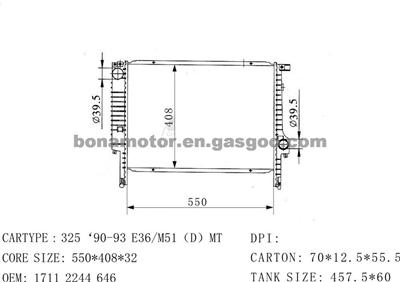 Radiator BMW 17112244646