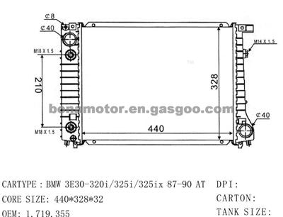 Radiator BMW 1719355