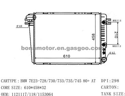 Radiator BMW 1117550