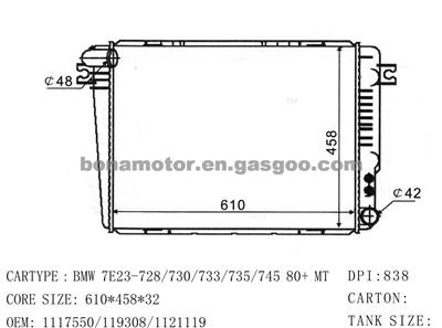 Radiator BMW 7509714