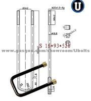 Zinc Plated U Bolt And Nuts 16*77*120(L)