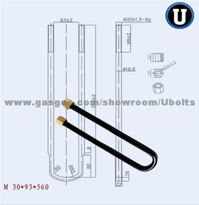 BPW U Bolt And Nuts 36*236*636