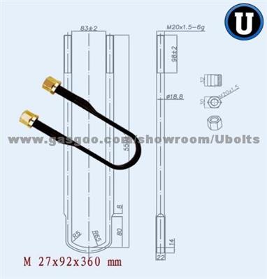 U Shape Screw And Nuts 16*93*160(L)