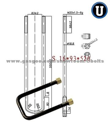 Hino U Bolt And Nuts M27*92*368