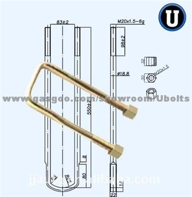 Zinc Plated U Bolt M14*68*L