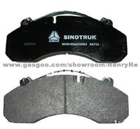 Non-Abestos Wholesale Truck Brake Pad For Howo A7 WG9100443050