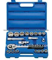 22-Piece 1/2-Inch Standard And Metric Socket Set With Blow Case