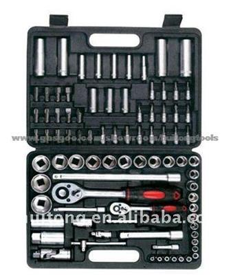 87-Piece 1/4,1/2 Drive Standard/Metric Socket Tool Set