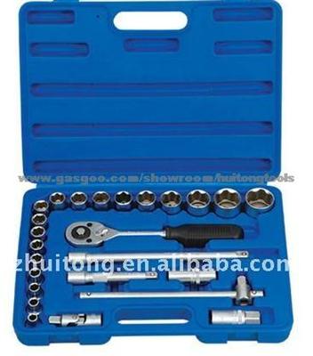 26-Piece Ratchet And Metric Socket Set, 1/2