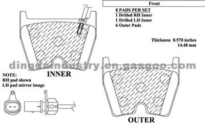 Brake Pad 7934 D1029A Audi