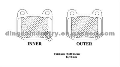 Brake Pad Nissan 7859 D 961
