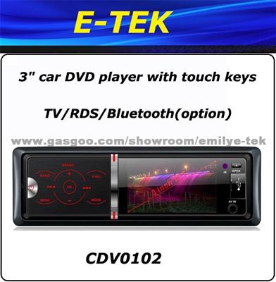 One Din Car DVD Player With TV And RDS(CDV0303)