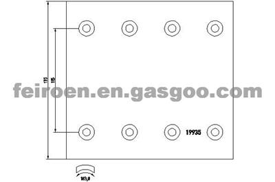 19935 RN/99/101/1 Brake Lining for RENAULT