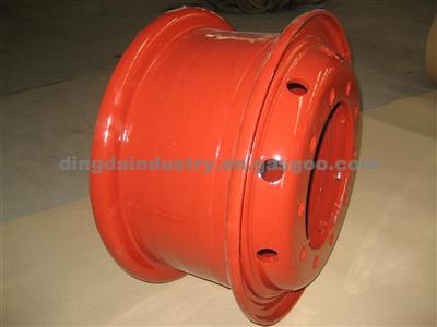 Tubeless Steel Wheel Rim With 7mm Rim And 14mm Disc Thickness, Used For Heavy Duty Truck/Tractor