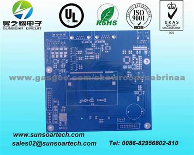 Blue Mask Pcb, ENIG Pcb, 2-Layer Pcb Fast Prototype