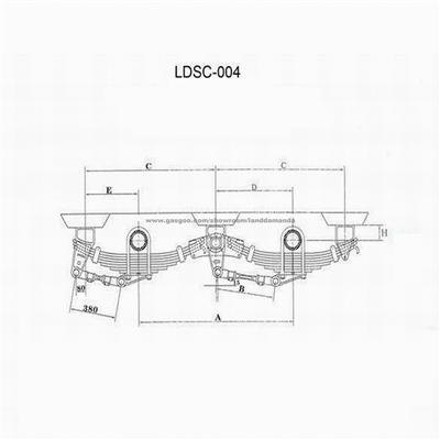 16T Underslung Casting Trailer Truck Suspension