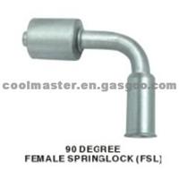 Aluminum Tube 90 DEGREE FITTING FEMALE SPRINGLOCK
