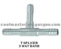 Aluminum Tube FITTING T-SPLICER 3 WAY BARB