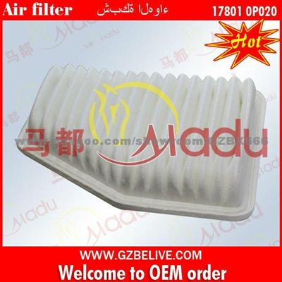 Japanese Car Air Filter 17801-0P020 For TOYOTA COROLLA GRS182 188