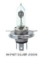 Auto Halogen Lamp Bulb H4 Silver Vision