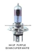 Auto Halogen Bulb H4 Up Super White & Down Rainbow Blue