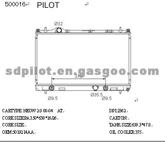 AUTO RADIATOR FOR DODGE NEON 2.0 00-04 AT (DPI2362)