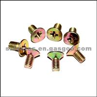 Philips Recess Countersunk Yellow Zinc Screws