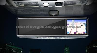 4.3 Inch Car Mirror Gps Navigator Bluetooth Handfree