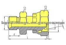 METRIC THREAD BITE TUPE TUBE FITTINGS P2BC-02-12